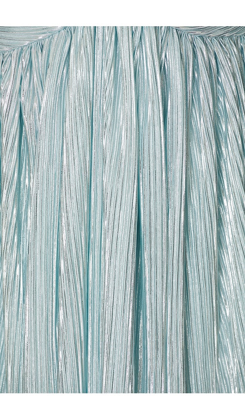 view 4 of 4 Ashley Gown in Dusty Blue Metallic