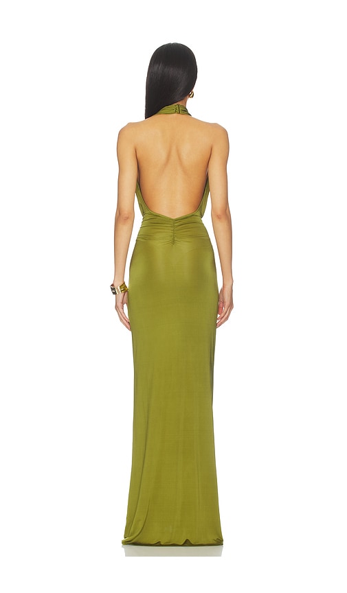 view 3 of 3 x Christina Elezaj Coralie Gown in Chartreuse