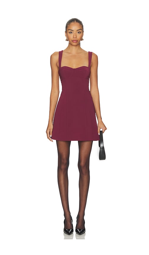 view 1 of 3 Kira Mini Dress in Oxblood