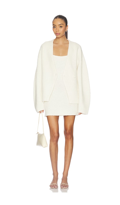 view 4 of 4 Maisie Textured Mini Dress in Cream