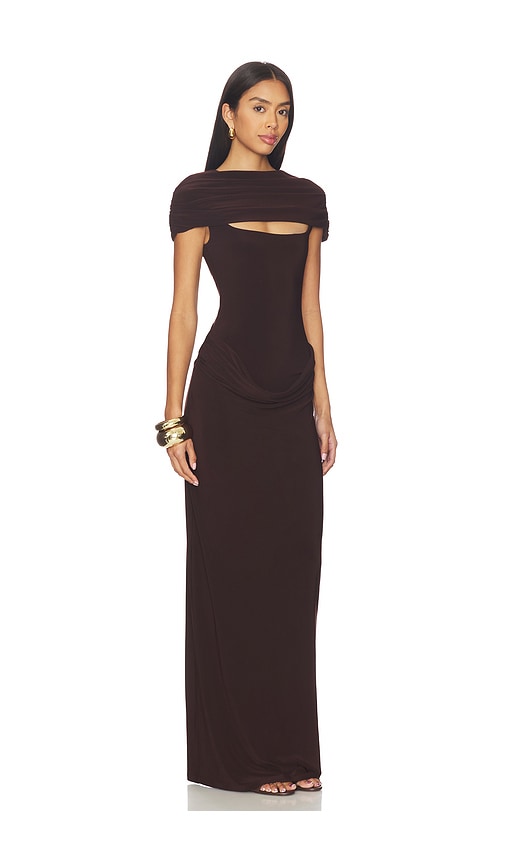 view 2 of 3 Selene Gown in Chocolate