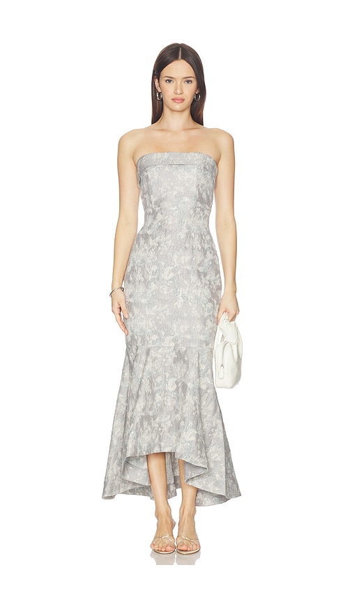 view 1 of 3 Hazel Midi Dress in Blue & Tan