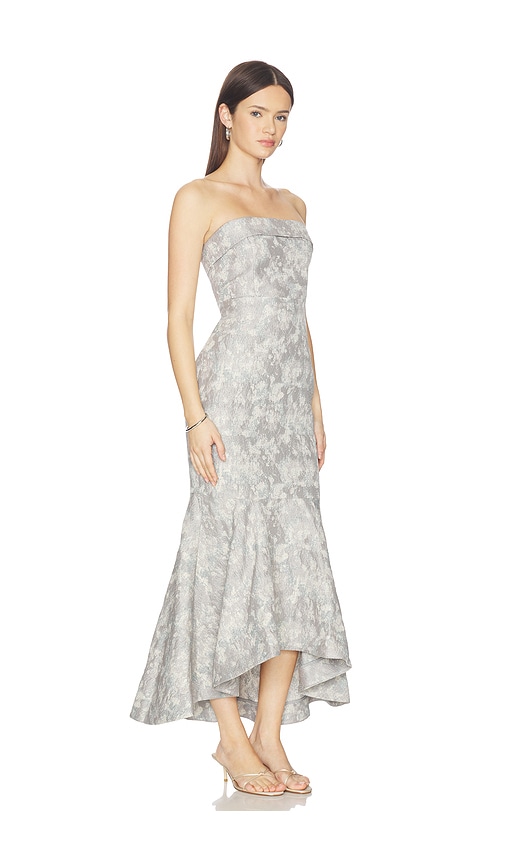 view 2 of 3 Hazel Midi Dress in Blue & Tan