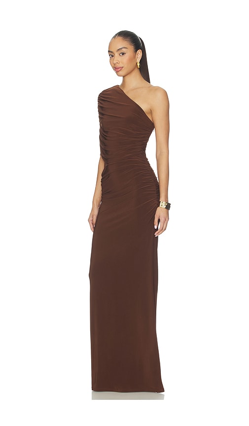 view 3 of 4 Milani Gown in Dark Brown