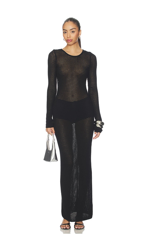 view 2 of 4 Evette Knit Maxi Dress in Black