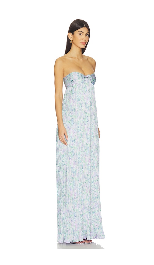 view 2 of 4 Doris Gown in Blue Green Floral