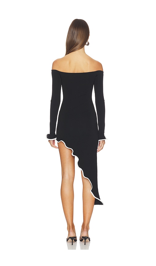 view 3 of 3 Aria Off The Shoulder Midi Dress in Black Multi