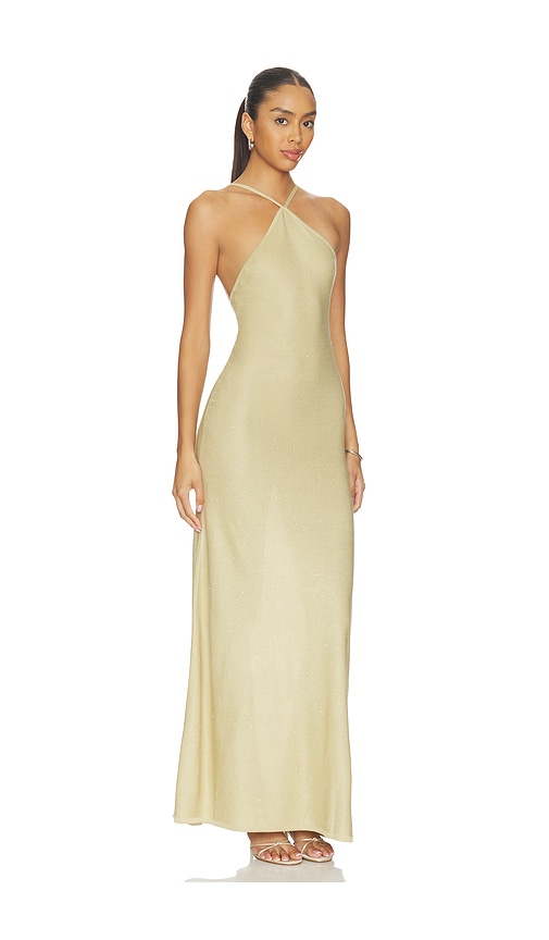 view 2 of 4 Tatyana Halter Sequin Maxi Dress in Light Sage