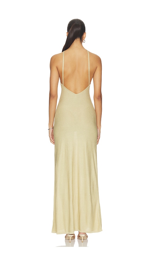 view 3 of 4 Tatyana Halter Sequin Maxi Dress in Light Sage