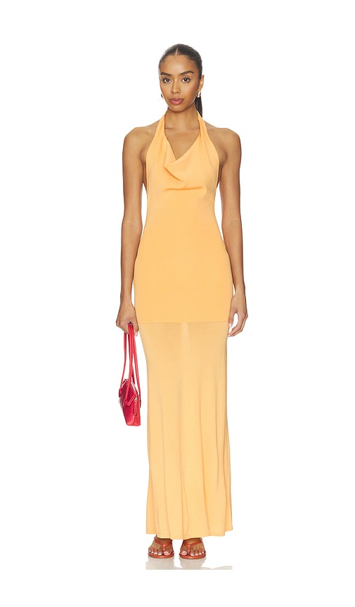 view 1 of 3 Jennis Halter Maxi Dress in Sunset Orange