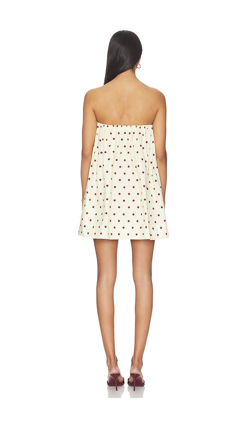 view 3 of 4 x Emma Rose Dev Mini Dress in Yellow Brown Dot