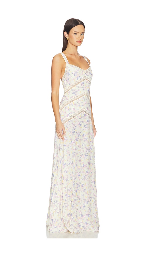 view 2 of 3 Livia Gown in Green & Pink Floral