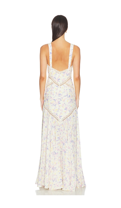 view 3 of 3 Livia Gown in Green & Pink Floral