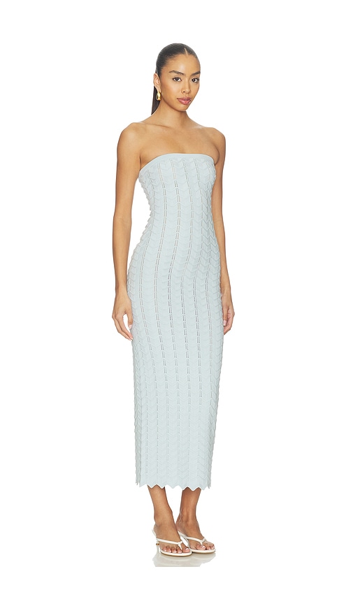 view 2 of 3 Kimani Strapless Maxi Dress in Dusty Blue