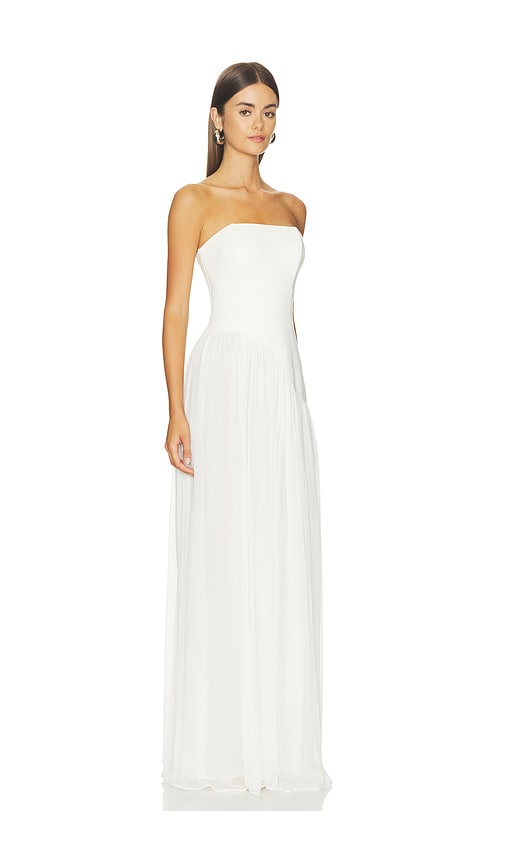 view 2 of 3 Alice Strapless Gown in White