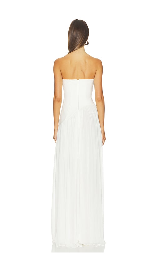 view 3 of 3 Alice Strapless Gown in White