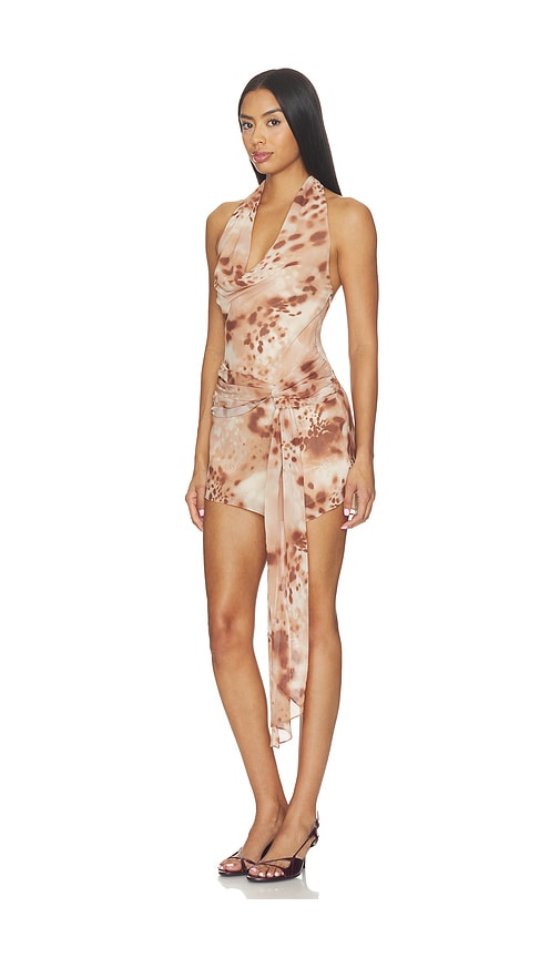 view 2 of 3 Amber Mini Dress in Taupe Multi