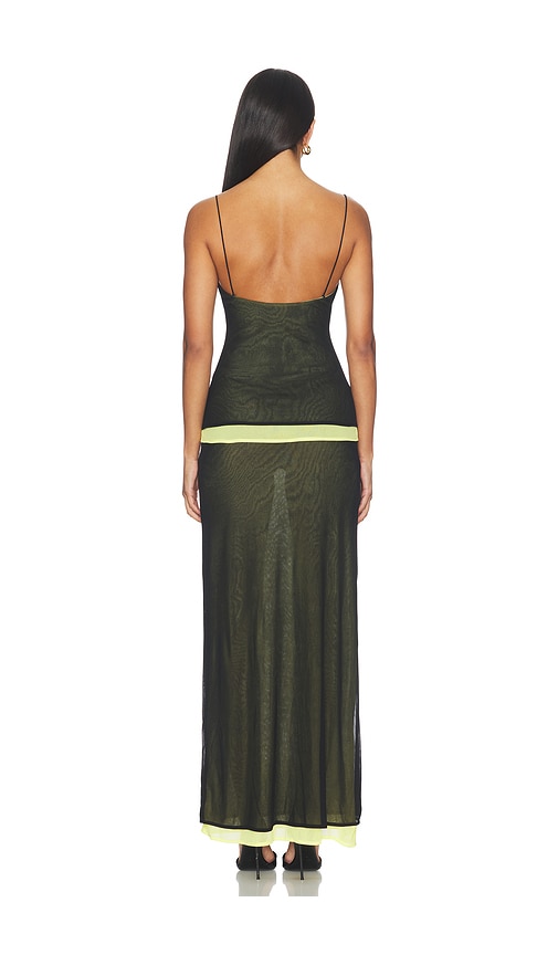 view 3 of 3 Bronni Maxi Dress in Black & Lime