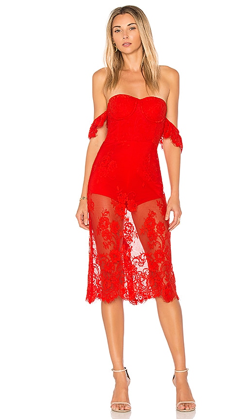 view 1 of 4 x REVOLVE Breathless Midi Dress in Fire Red