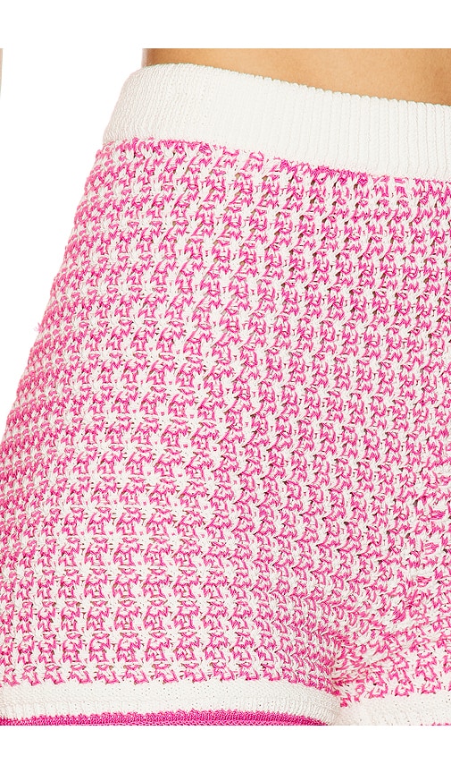 view 6 of 6 Lena Knit Short in Pink & White