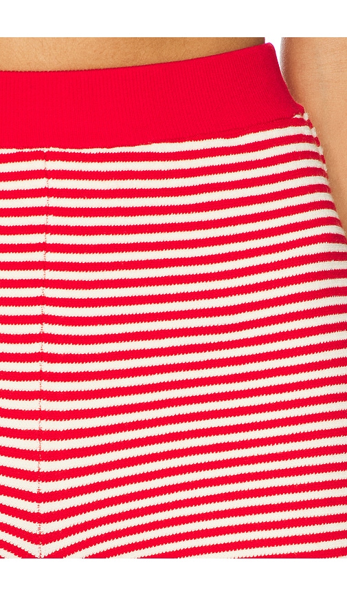 view 6 of 6 Parker Knit Short in Red & Off White