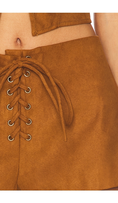 view 6 of 6 Noella Faux Suede Short in Camel