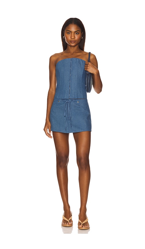 view 5 of 6 Bridgit Skort in Light Indigo