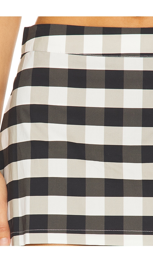 view 6 of 6 Quincy Skort in Black & Ivory Gingham