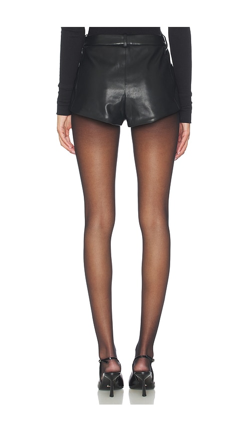 view 4 of 5 Delaney Faux Leather Micro Short in Black