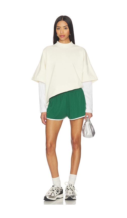 view 5 of 6 Karolina Short in Green & White