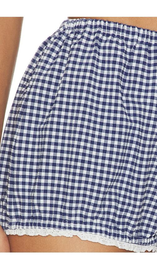view 6 of 6 Ruby Short in Blue Gingham