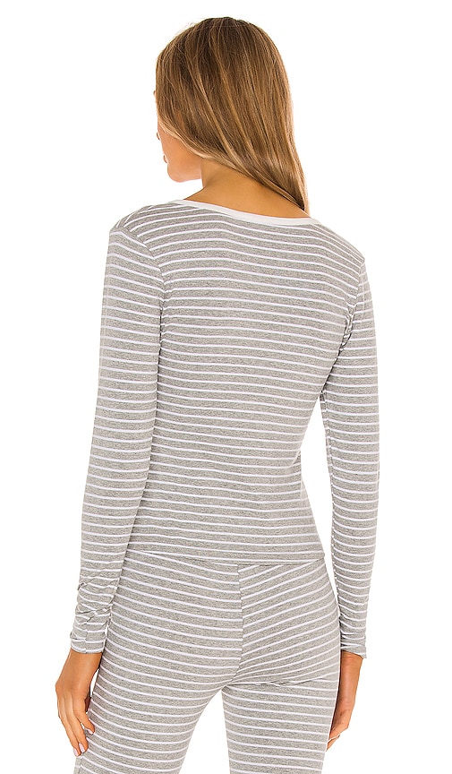view 3 of 4 Honor Lounge Top in Heather Stripe