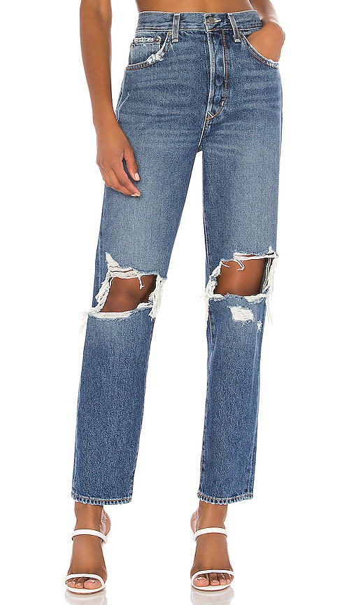 plus size ripped jeans front and back