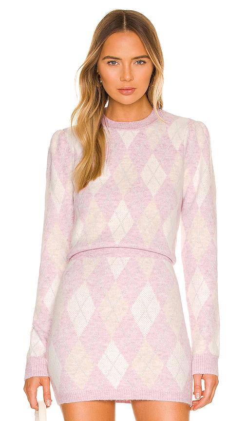 view 1 of 5 Casey Lurex Argyle Sweater in Multi Pastel