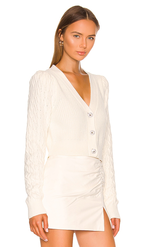 view 2 of 5 Julienne Cable Cardigan in Ivory