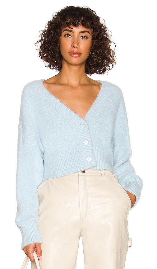view 1 of 4 Gabby Cropped Cardigan in Baby Blue