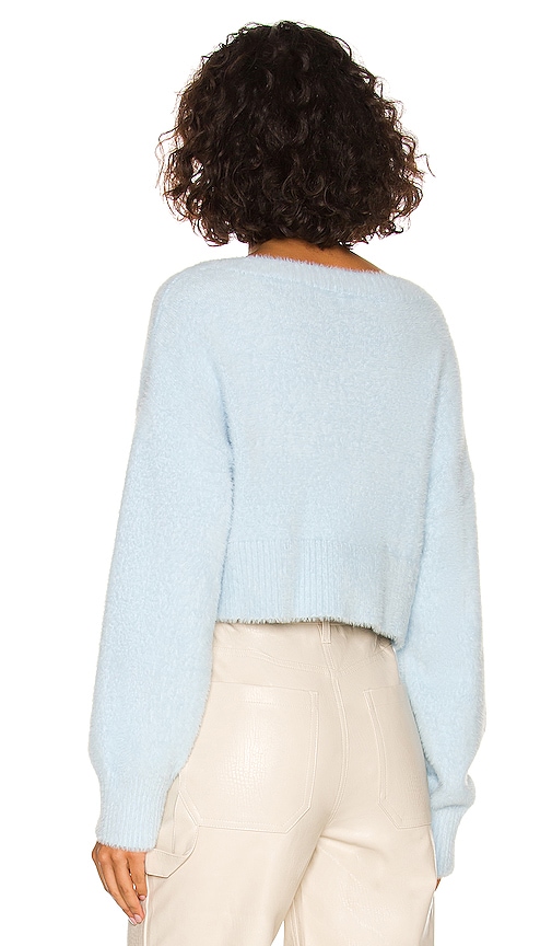view 3 of 4 Gabby Cropped Cardigan in Baby Blue