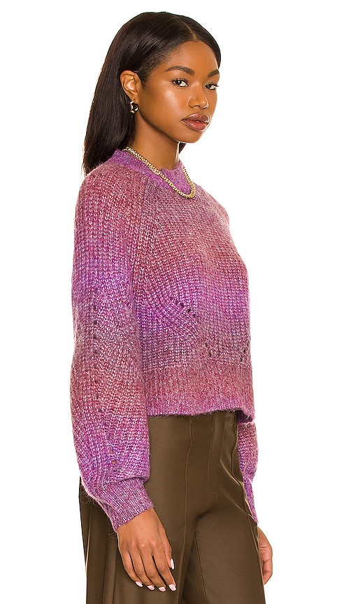 view 2 of 4 Grady Crew Neck Pullover in Marled Magenta