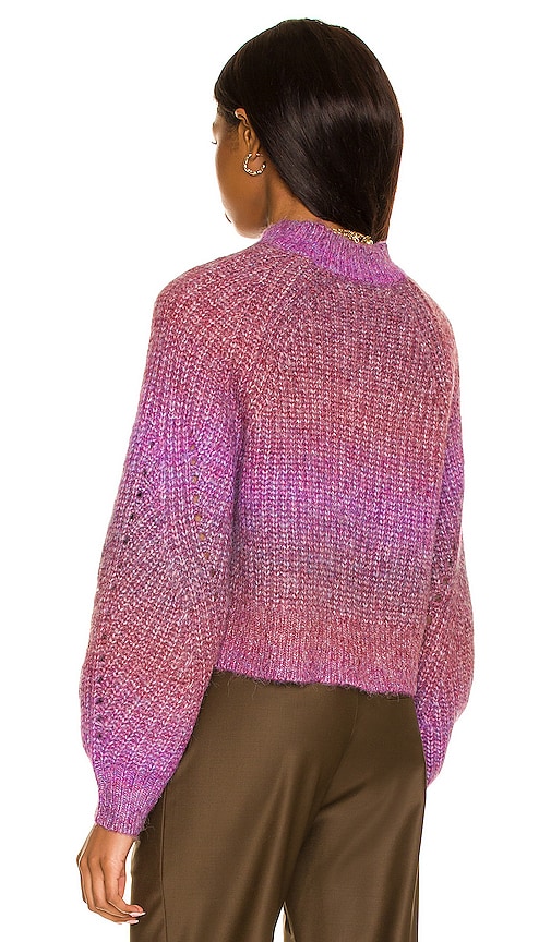 view 3 of 4 Grady Crew Neck Pullover in Marled Magenta