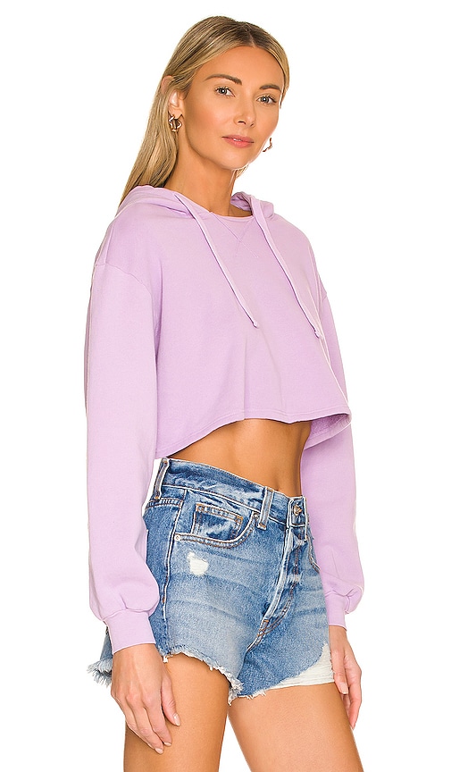 view 2 of 4 Gia Cropped Hoodie in Lilac Purple