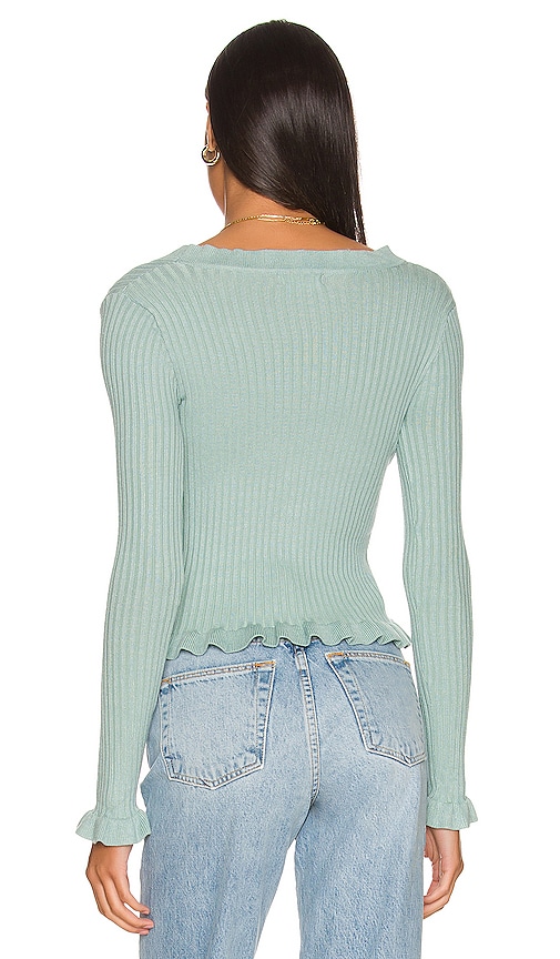 view 3 of 4 Carissa Ruffle Sweater in Baby Blue