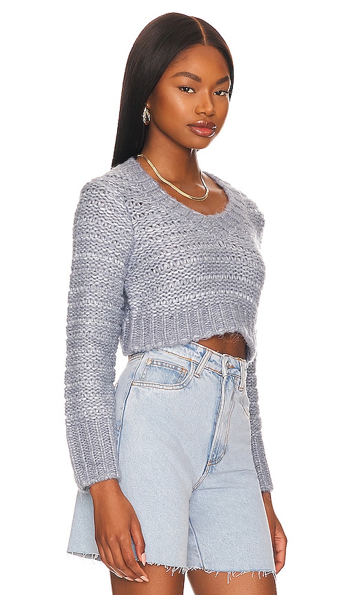 view 2 of 4 Galina Cropped Pullover in Steel Blue