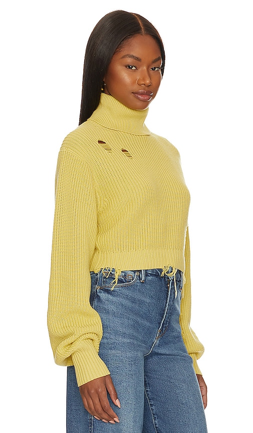 view 2 of 4 Medea Cropped Turtleneck in Lime