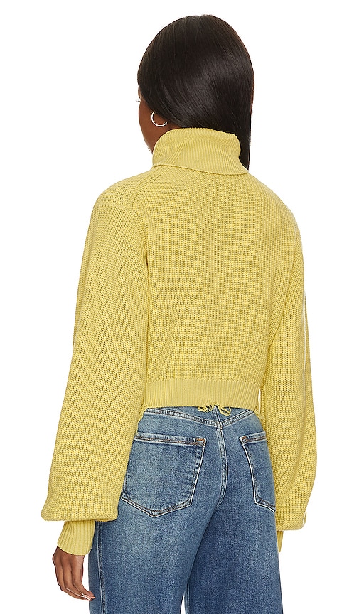 view 3 of 4 Medea Cropped Turtleneck in Lime