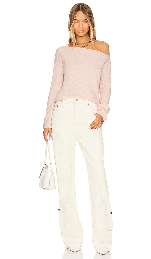view 7 of 8 Lovers + Friends Alayah Off Shoulder Sweater in Soft Pink