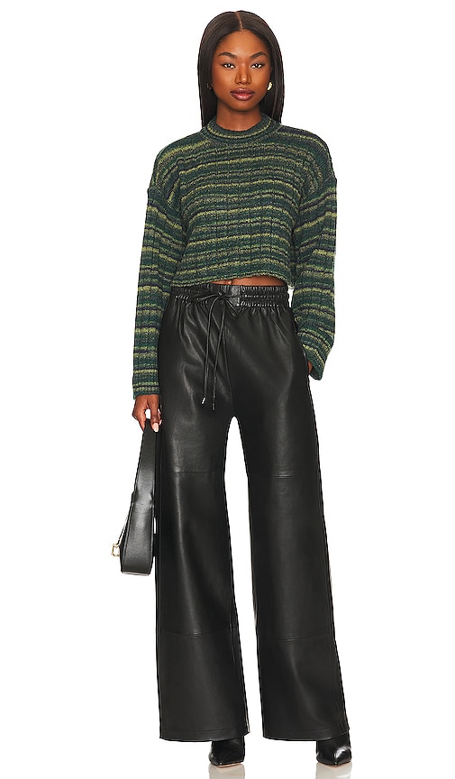 view 4 of 4 Lovers + Friends Baines Cropped Sweater in Green Spacedye