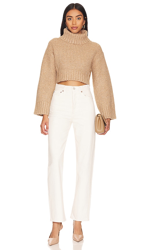 view 4 of 4 Feya Cropped Pullover in Beige