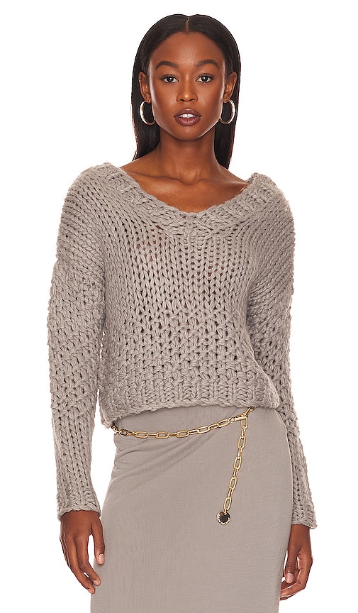 view 1 of 4 Doxie Deep V Sweater in Grey