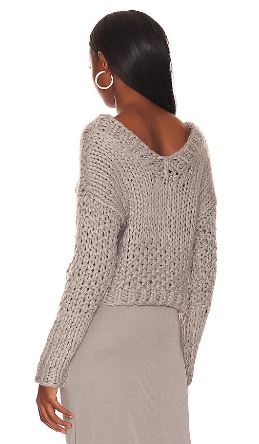 view 3 of 4 Doxie Deep V Sweater in Grey