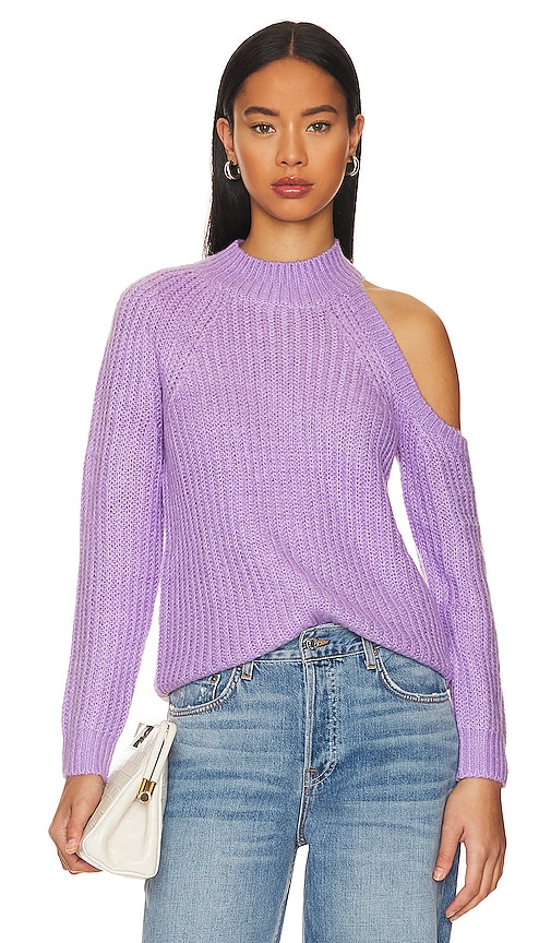 view 1 of 5 Alba Cold Shoulder Sweater in Light Purple